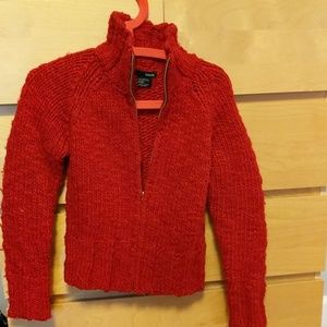 Wool zip up sweater