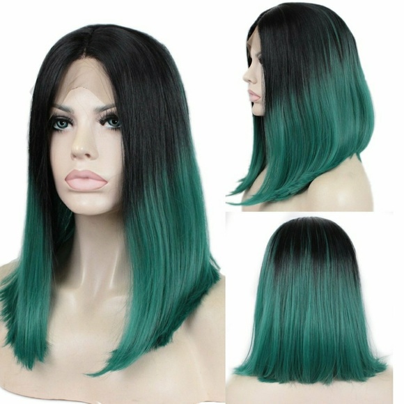 Ombre Green LaceFront Wig