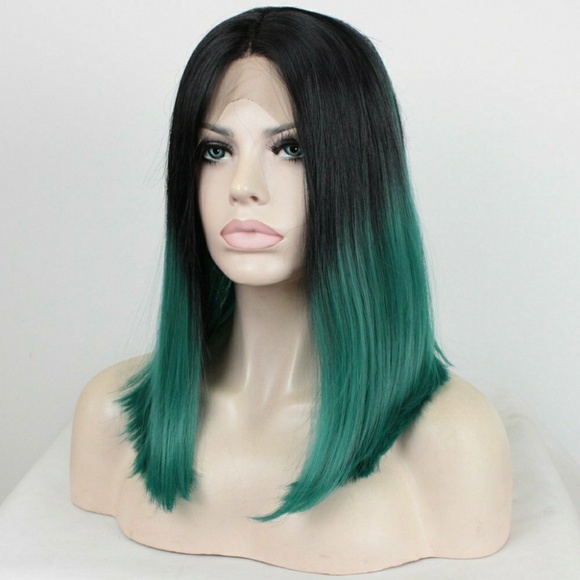 Ombre Green LaceFront Wig main image 6