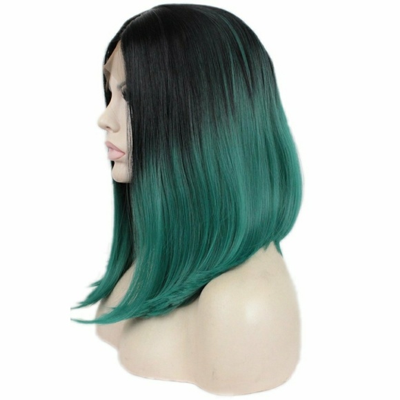 Ombre Green LaceFront Wig