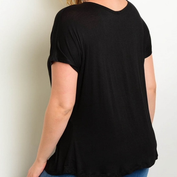 Black Plus Size Top(MADE USA) - Picture 2 of 3