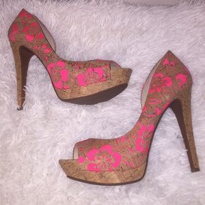 JESSICA SIMPSON SILITA D’ORSAY PEEP TOE PLATFORM
