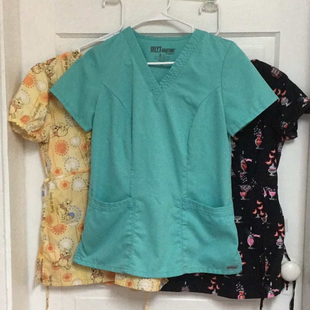 Scrub Tops Lot Pooh Bear +More