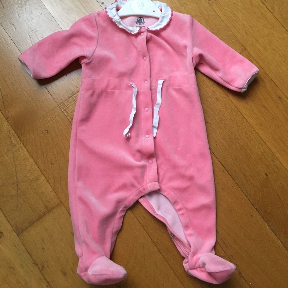 Petit bateau baby girl onsie velours