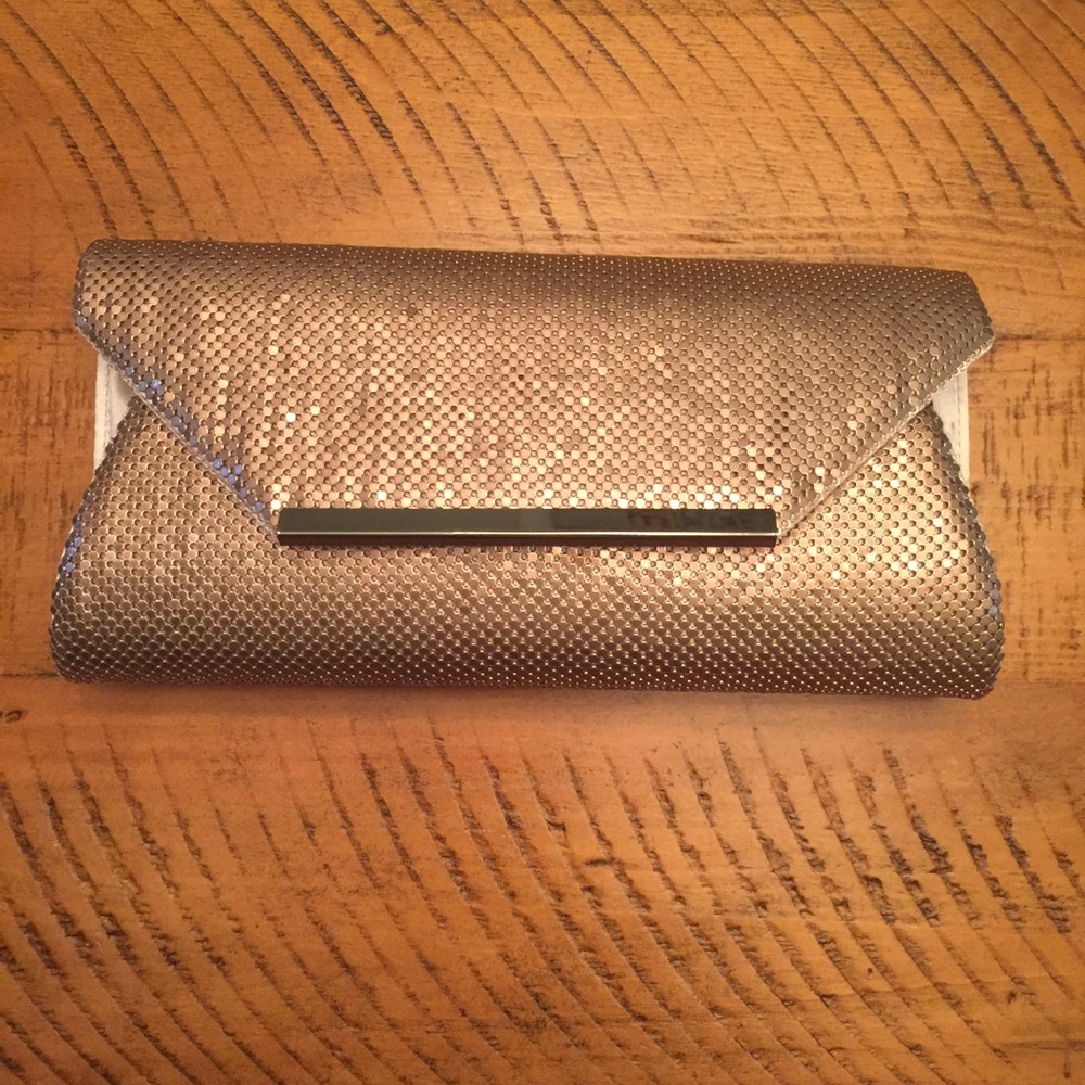 Rose gold evening bag