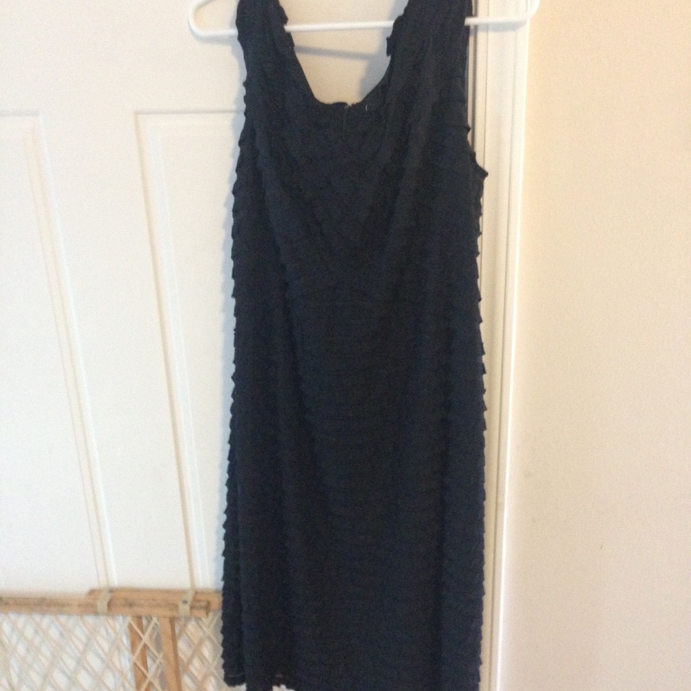 Black dress with ruffles