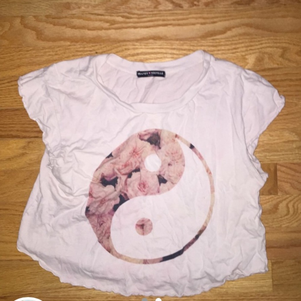 Yin yang flower crop top