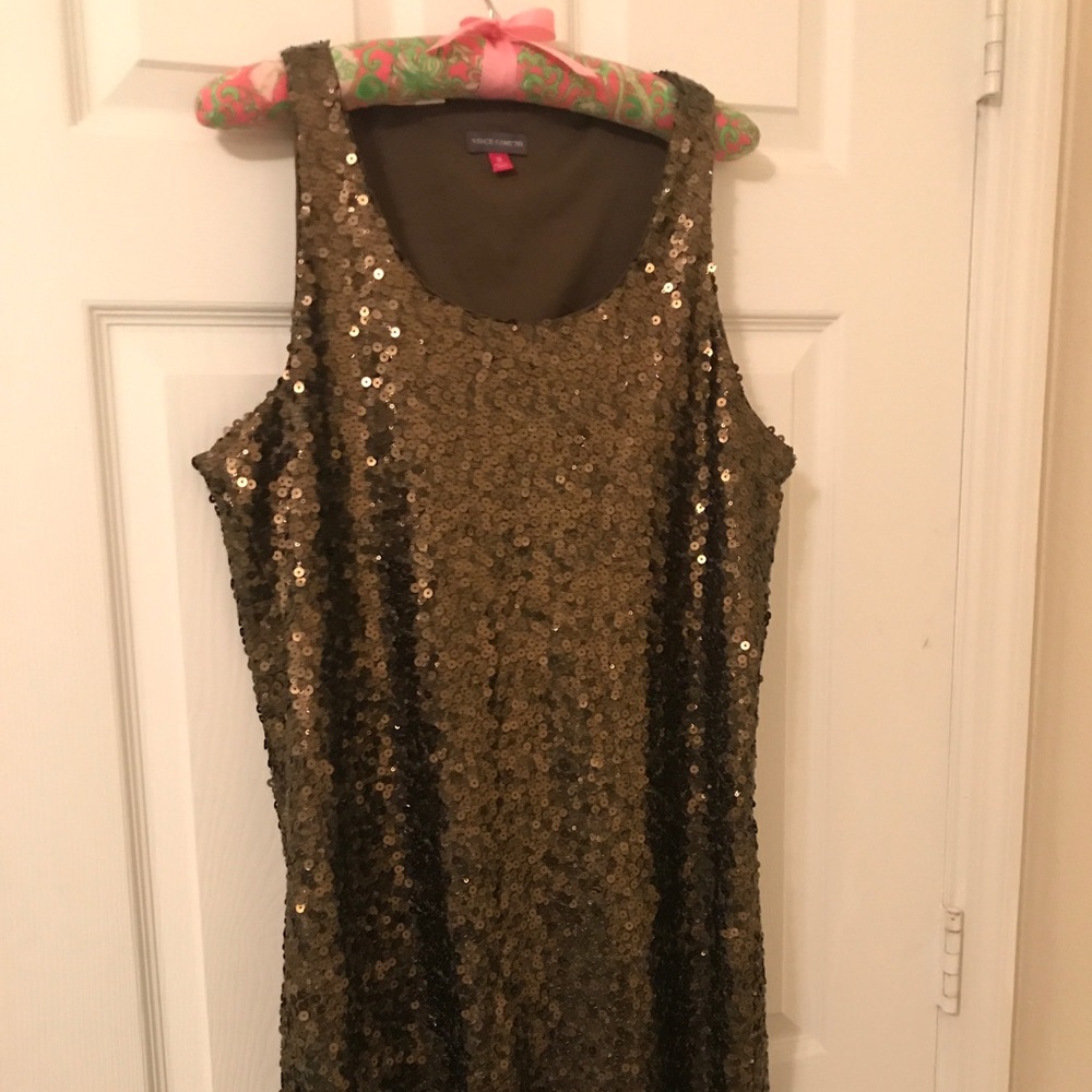 Gold holiday dress