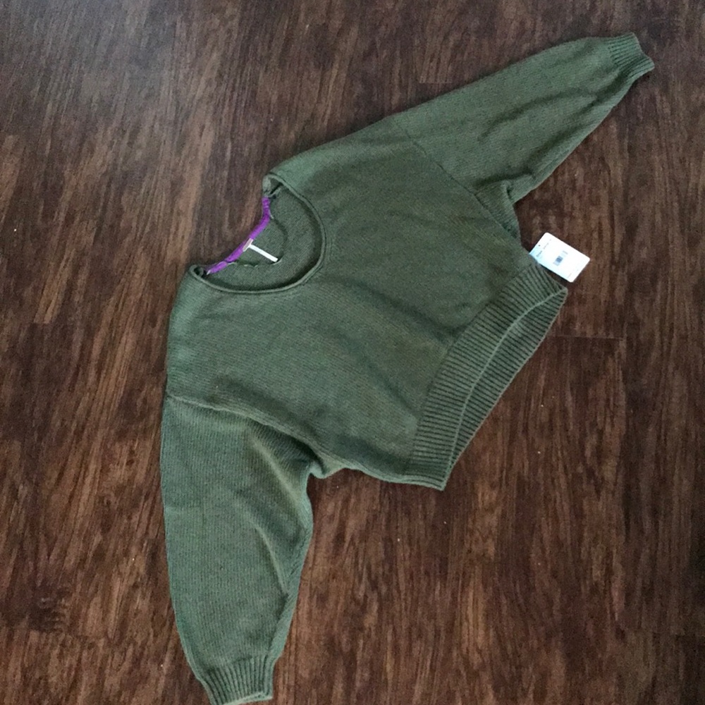 Free people Hunter green sweater