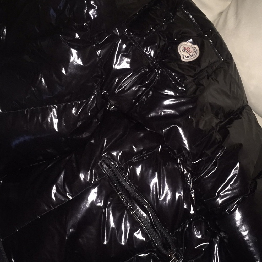 Black moncler bubble coat