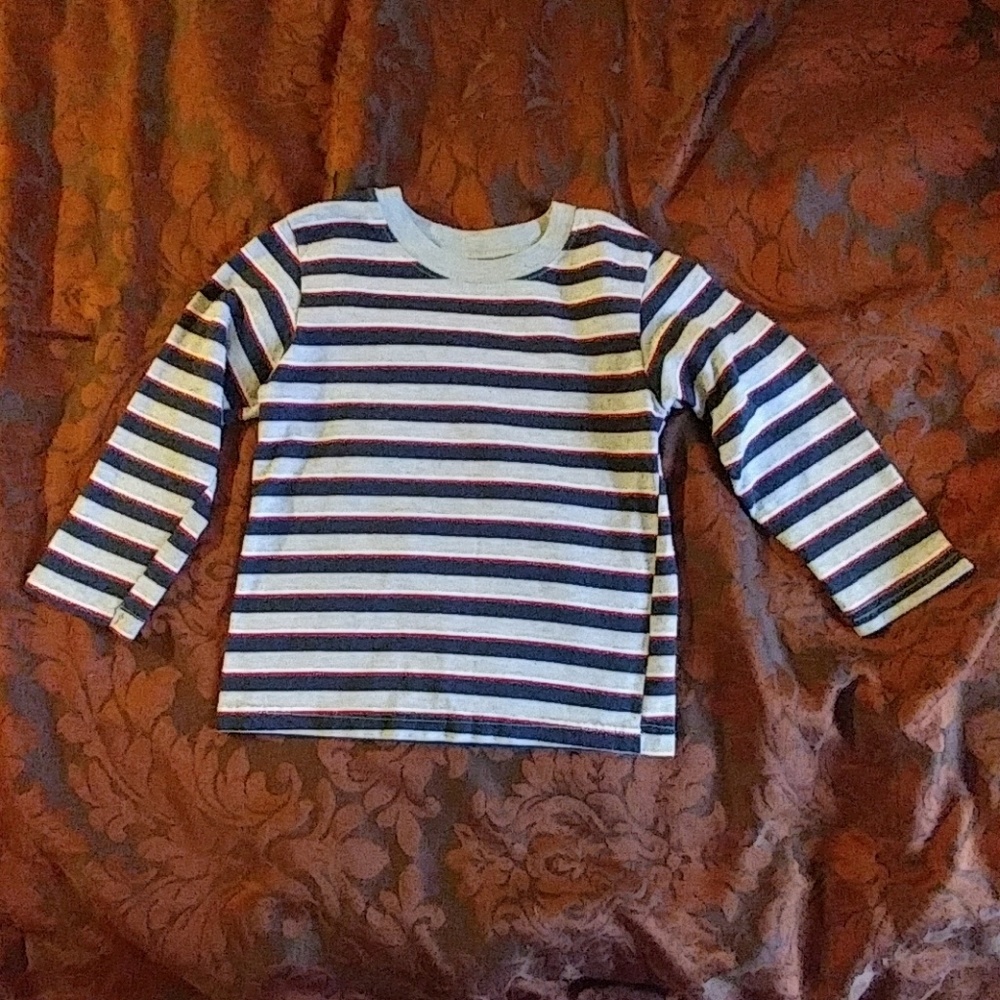 Boys long sleeved striped shirt