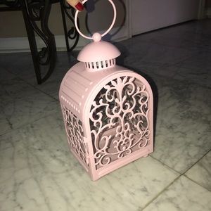 Vintage Baby Pink Candle Holder