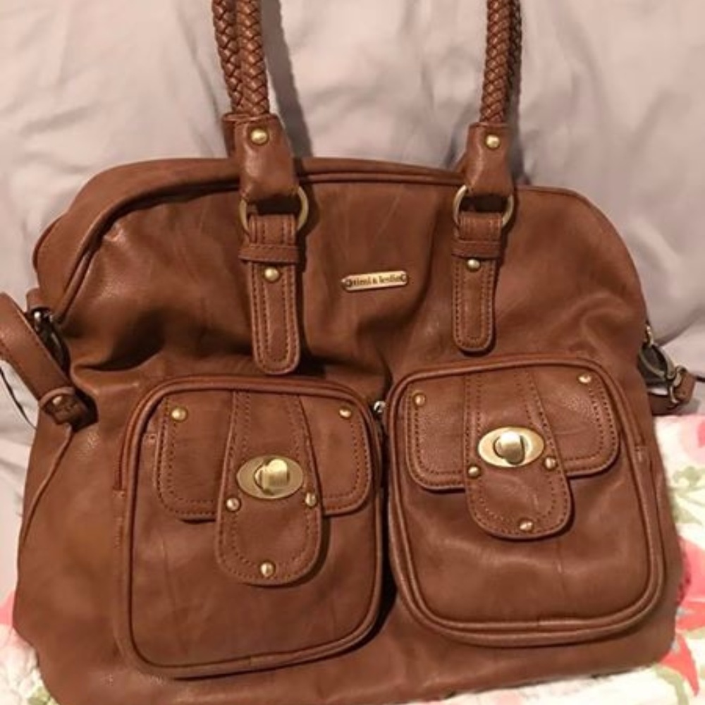 Timi and Leslie "Rachel" caramel diaper bag