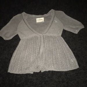 Abercrombie grey knitted cardigan