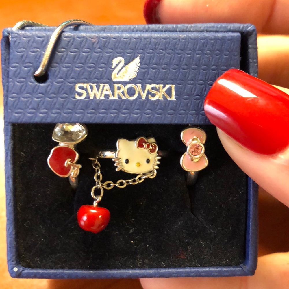 Hello kitty Swarovski rings