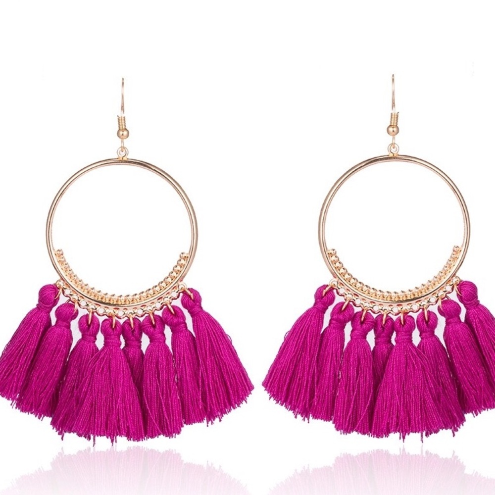 Bohemian style tassel earrings - many colors!
