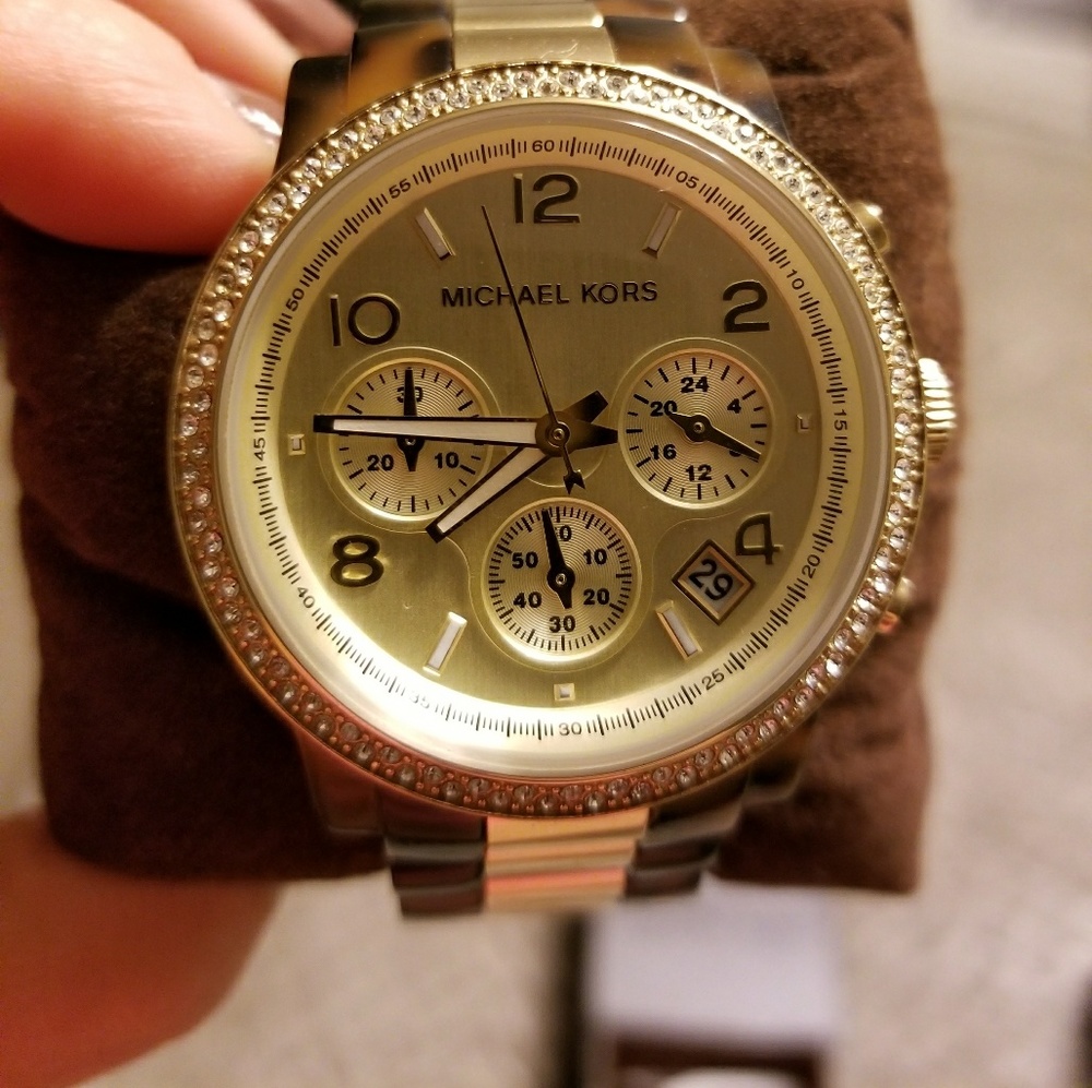 Michael Kors Gold and Tortoise Shell Womens Watch