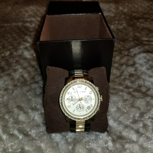 Michael Kors Gold and Tortoise Shell Womens Watch main image 4