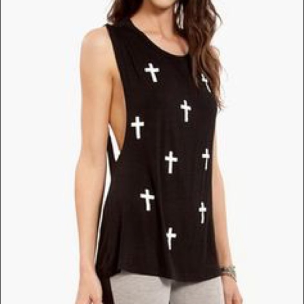 “Gotta have faith tank” BLK TANK OPENBACK W CROSS’
