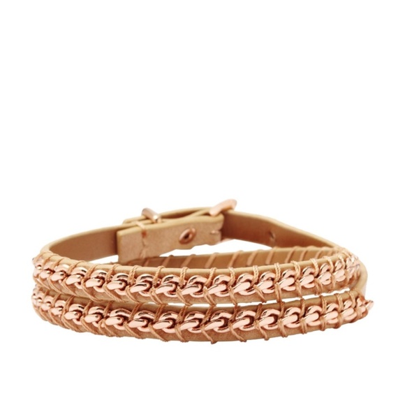 New FOSSIL Chain Double Wrap bracelet - Picture 1 of 5