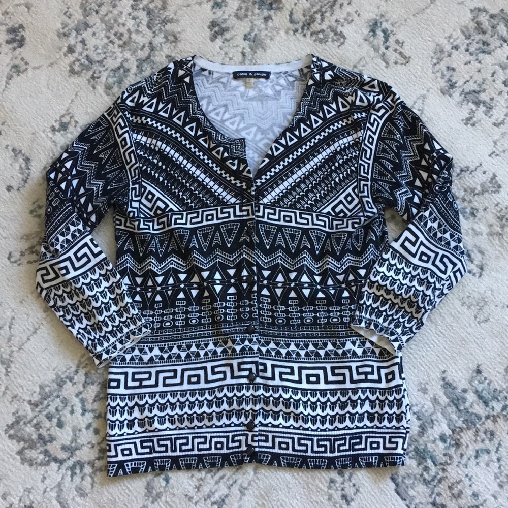Aztec Print Cardigan