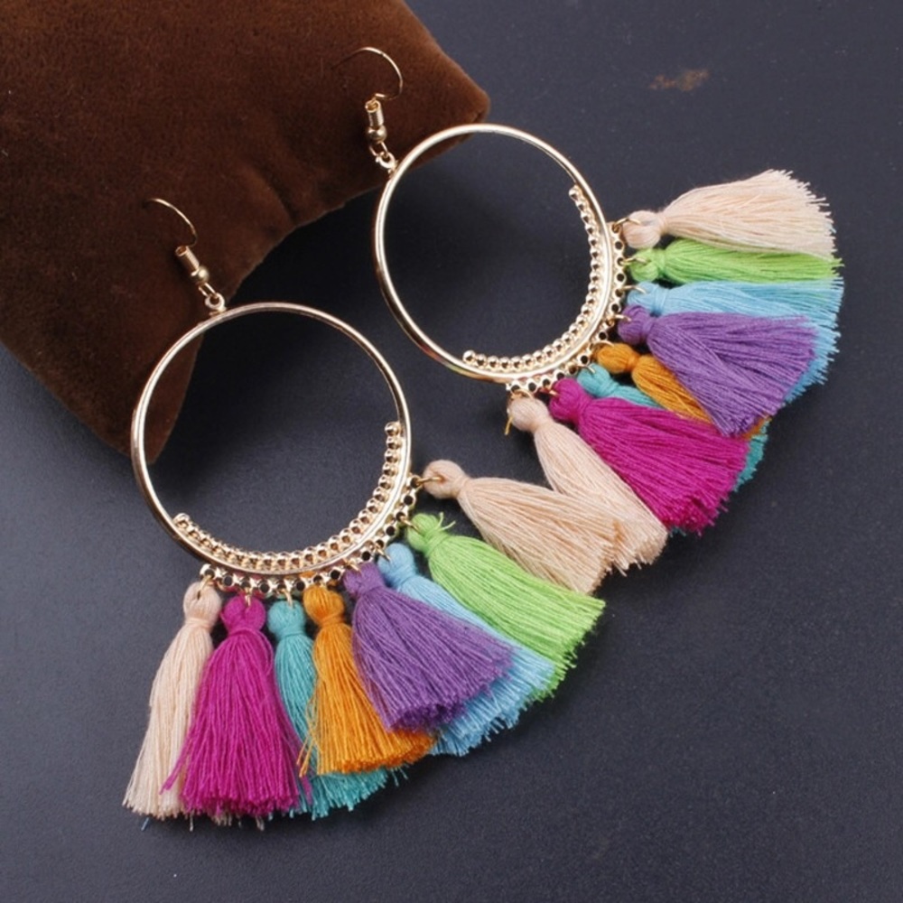 Bohemian style tassel earrings