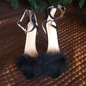 Black Suede Ankle Strap Sandals