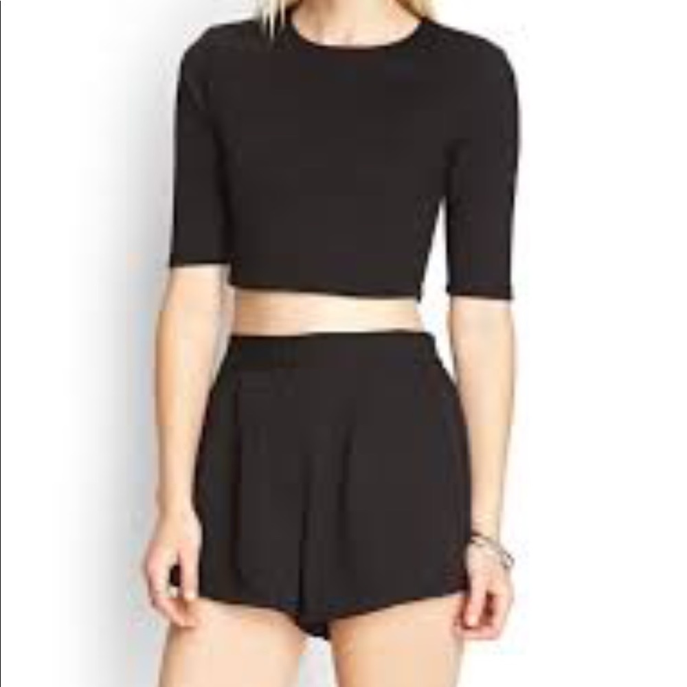 NWT Forever 21 Black Dress Shorts Large