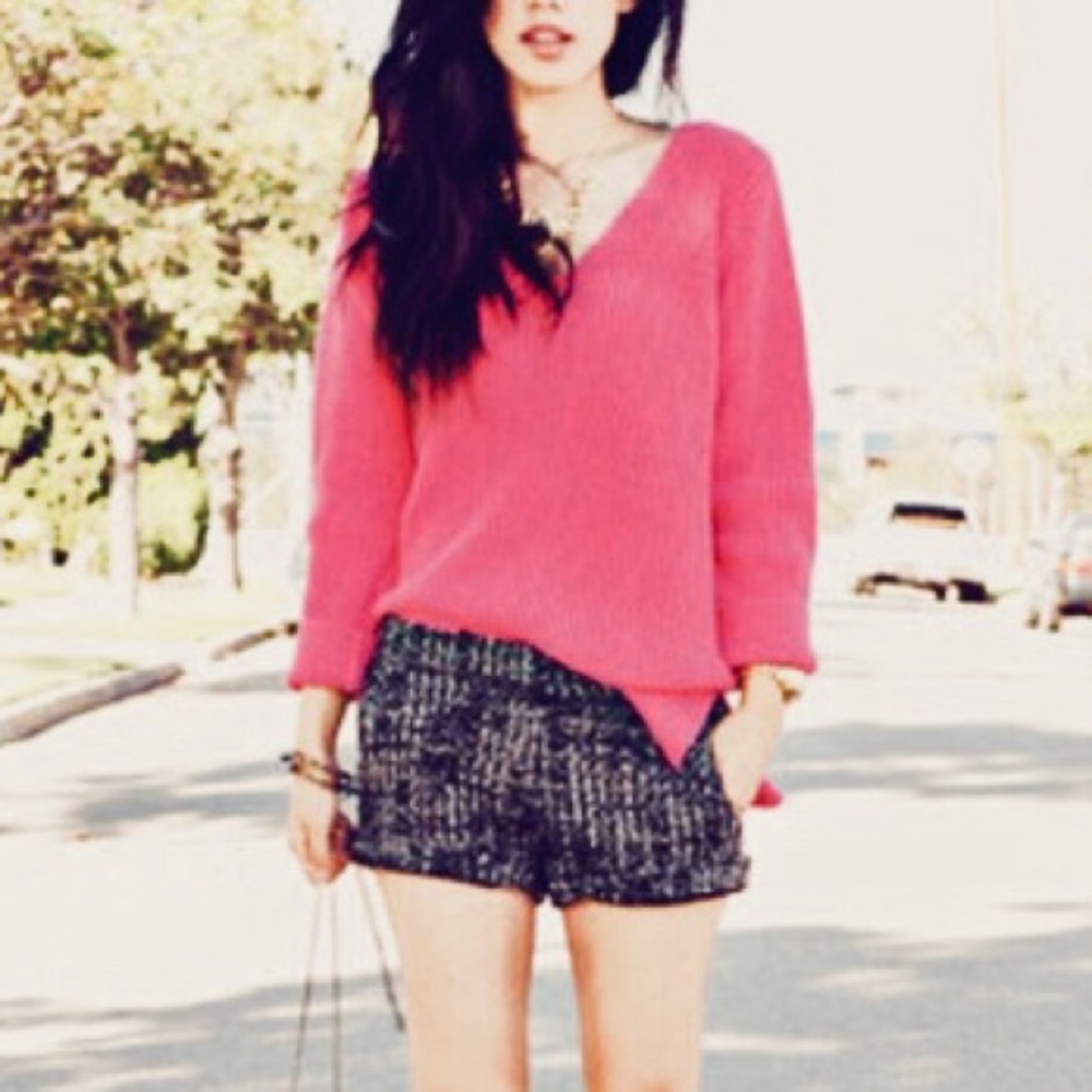 Zara V Neck Knit Sweater