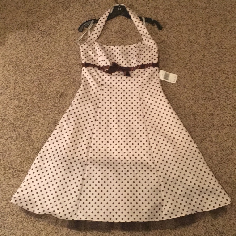 Zum Zum Brown Polka Dotted dress by Niki Livas