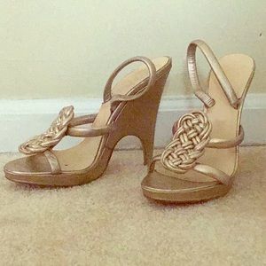 Ultra Glam gold Versace heels