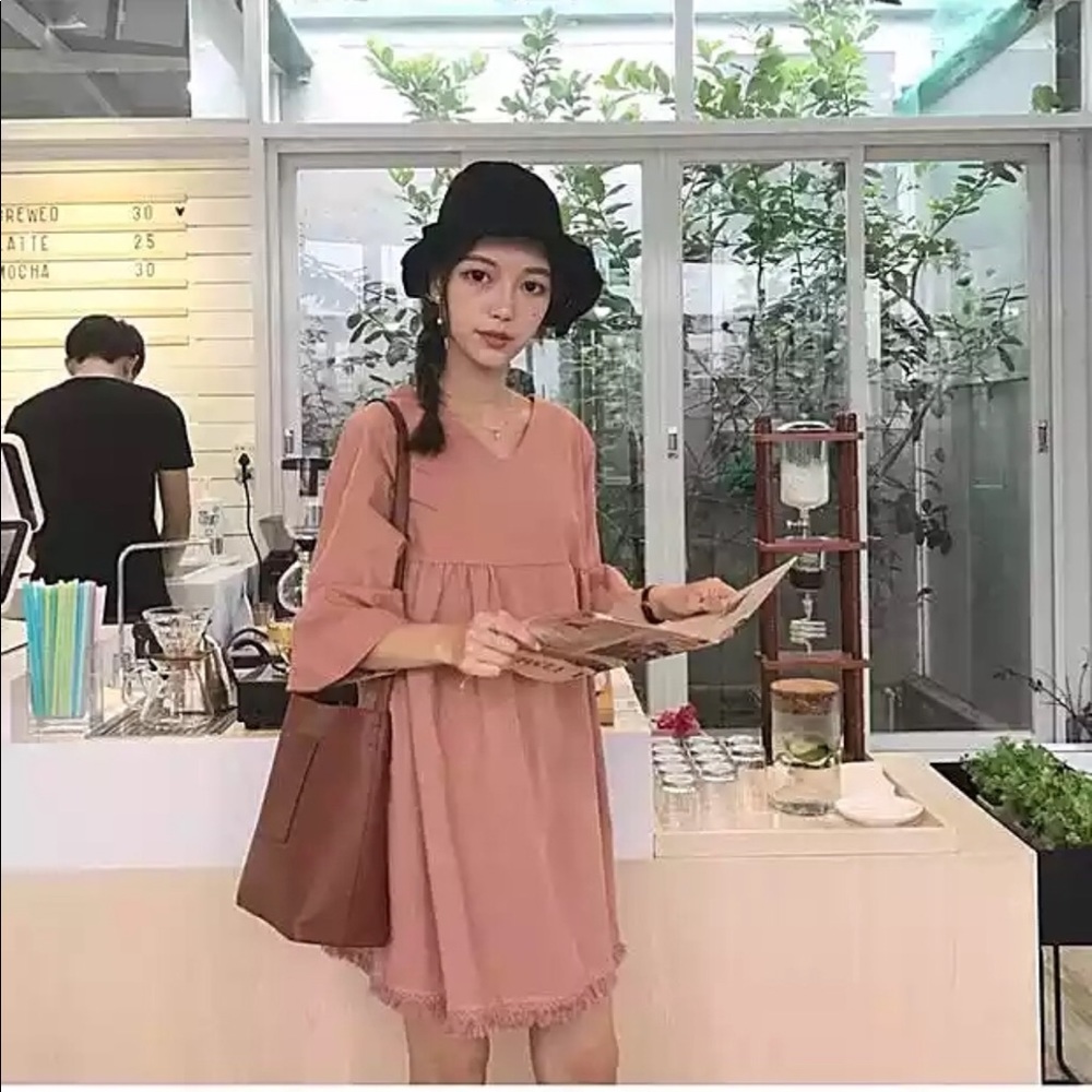 Cute pink oversized dress