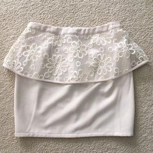 Cream Sugarlips peplum skirt