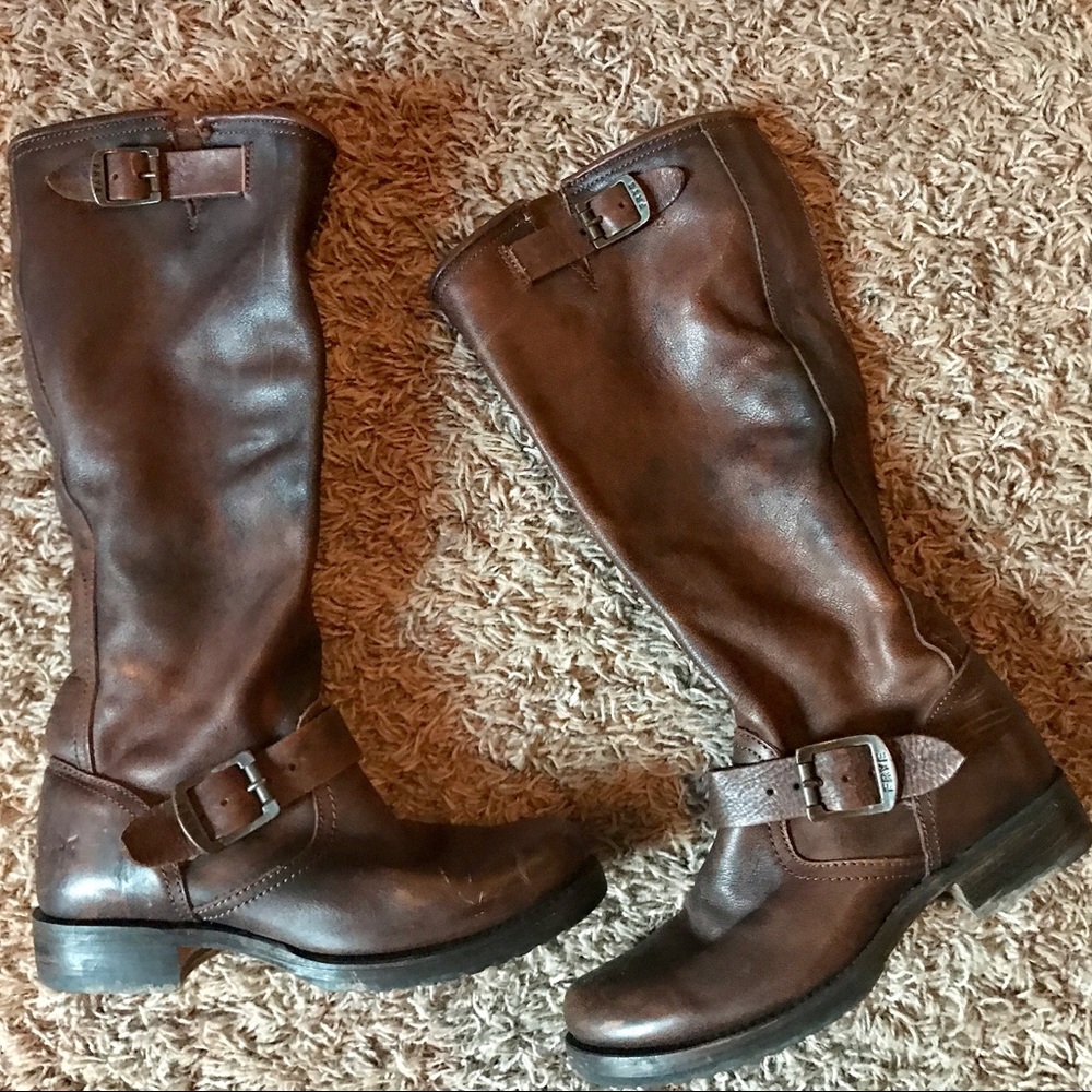 Frye Veronica Slouch Boot Size 6 Brown