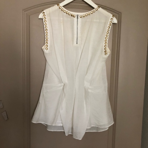 MM Couture Cream drape back top - Picture 3 of 4