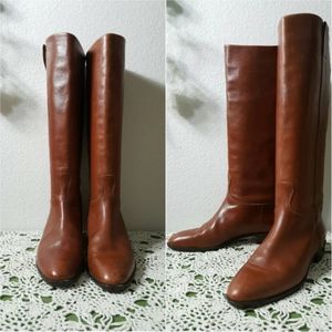Saks Fifth Avenue Cognac Riding Boots