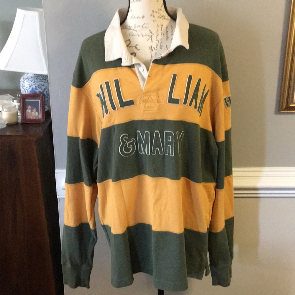William & Mary striped collar rugby shirt