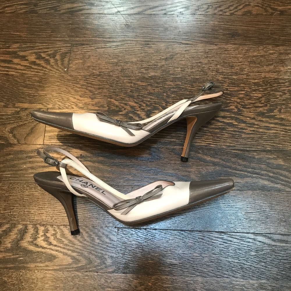 Chanel sling back heels