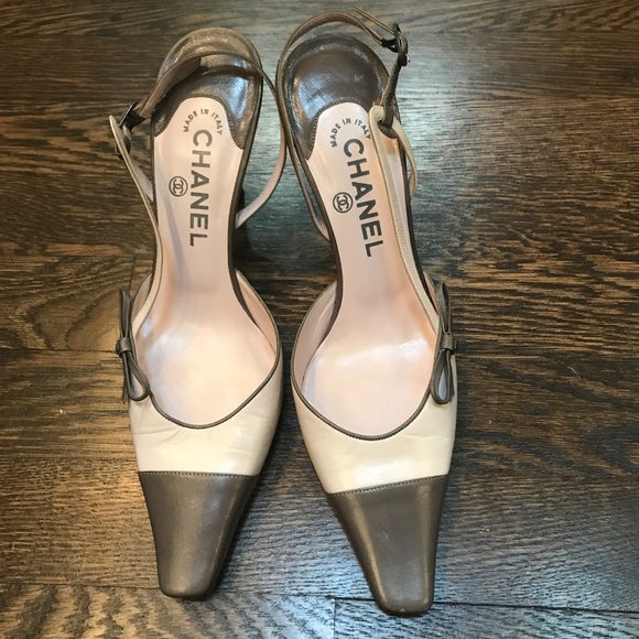 Chanel sling back heels - Picture 3 of 4
