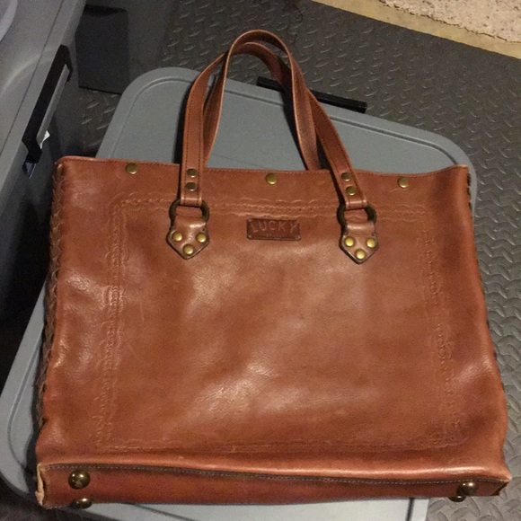 Lucky Super Soft Chain Tote X-Large - Faux Leather- Wine  Lucky leather tote xlarge