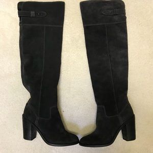 Dolce Vita OTK Black Suede Boots Size 8