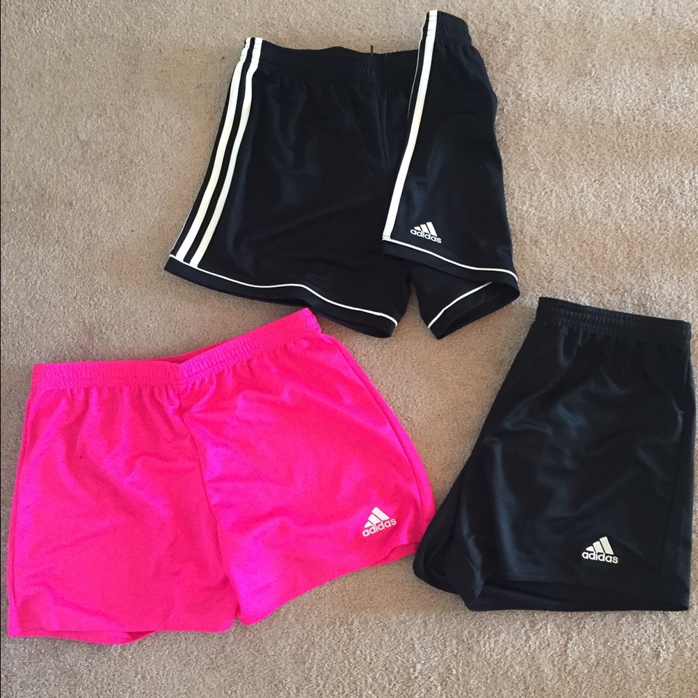 3 Pairs Adidas Climalite Soccer Shorts