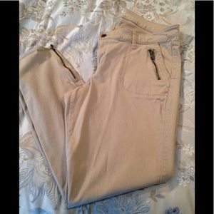 OLD NAVY khaki pants with zippers