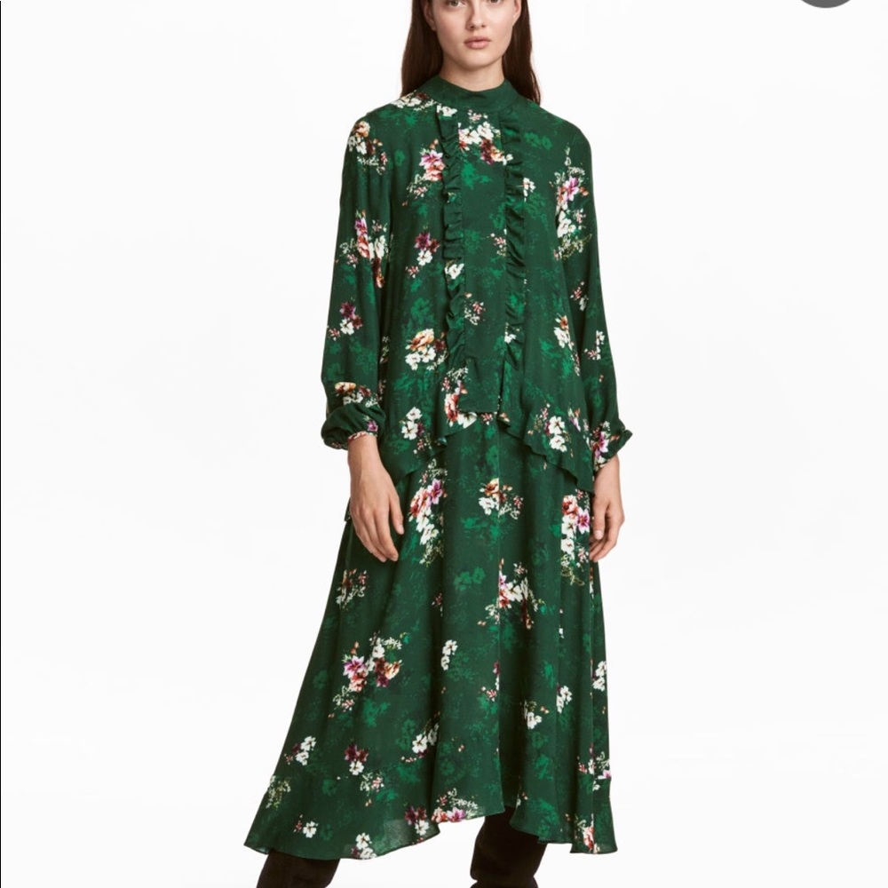 Green statement dress