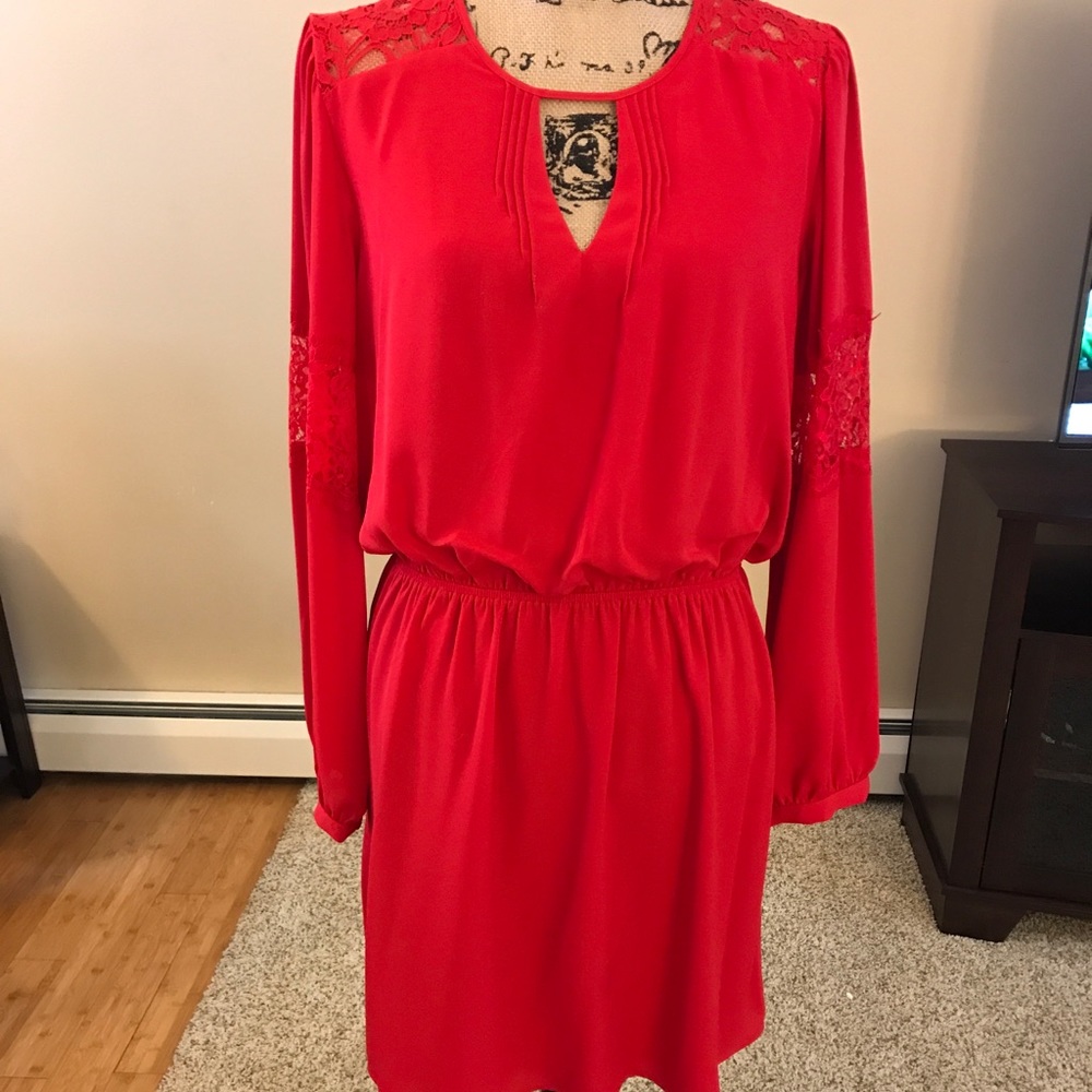 Size L, Red, long sleeve Express dress
