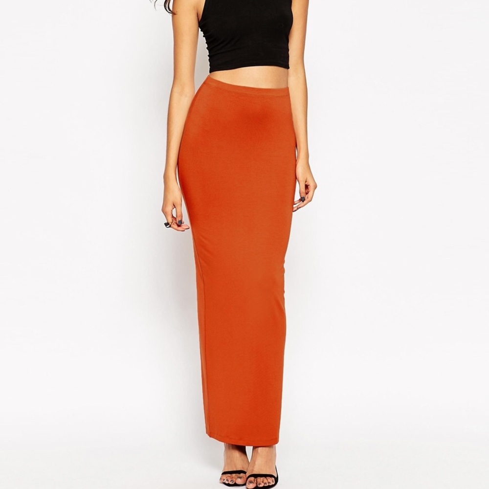 ASOS Knit Maxi Skirt with Back Slit