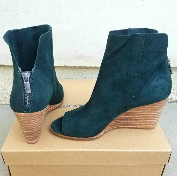 Stylish Lucky Brand Wedge Booties - Picture 4 of 5