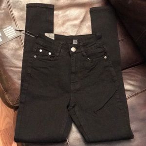 Black high rise skinny jeans