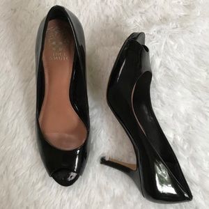 Vince Camuto Black Peep Toe Pumps