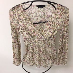 BCBG sheer top